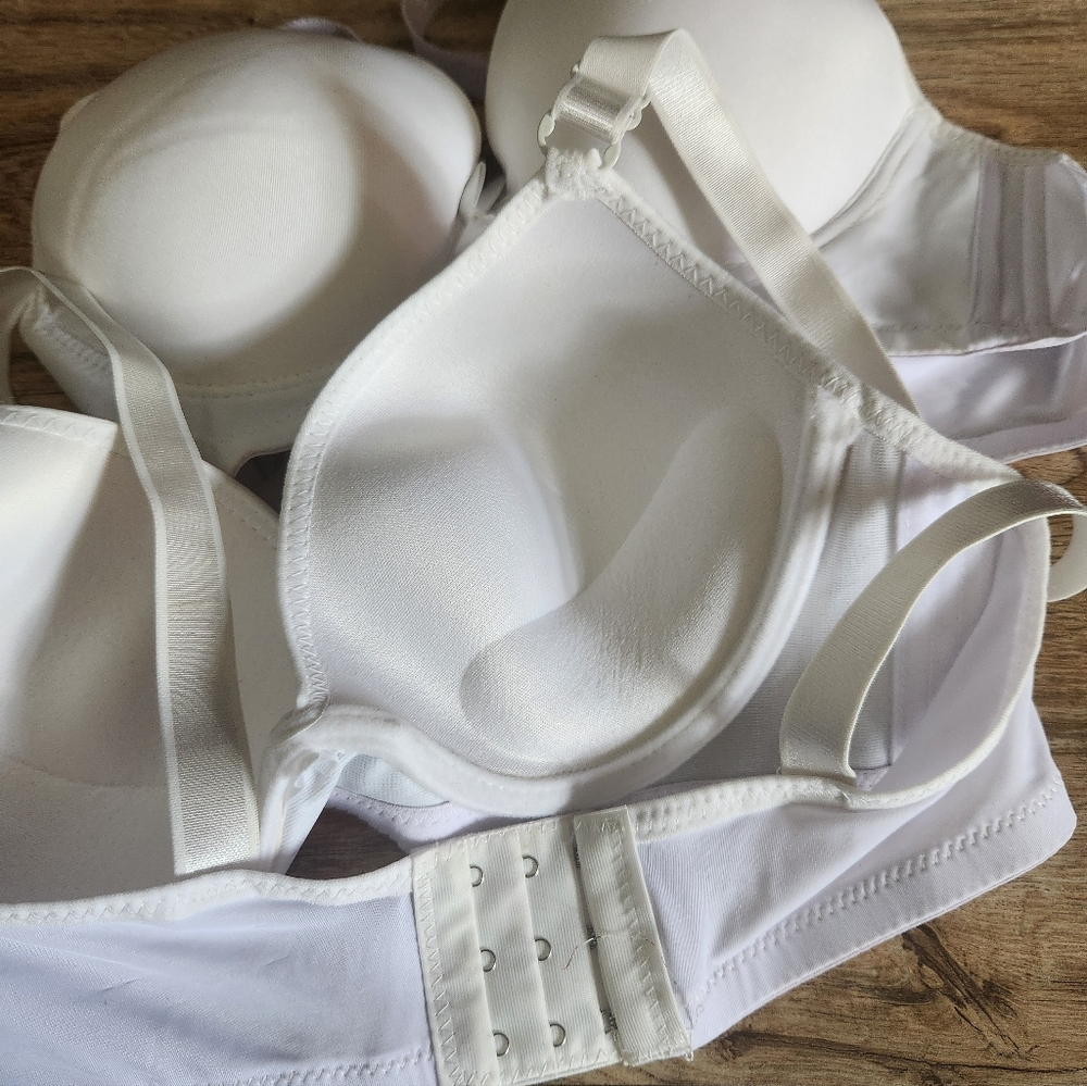 2pc Elegant White Floral Bra Size 36 - Picture 6 of 6